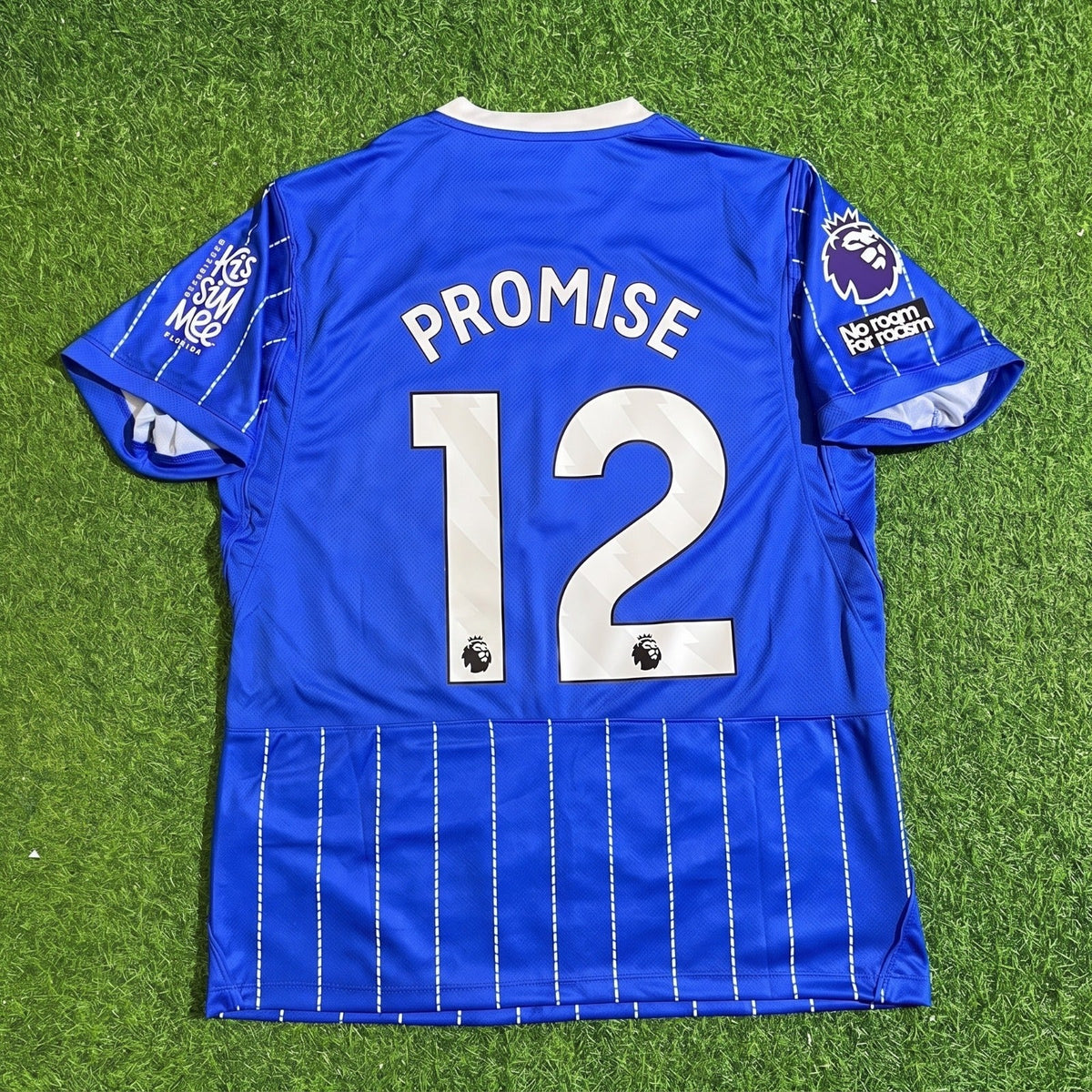 Promise David #12 Brighton 2026/2027 New Season Home Blue Football Jersey – Back View