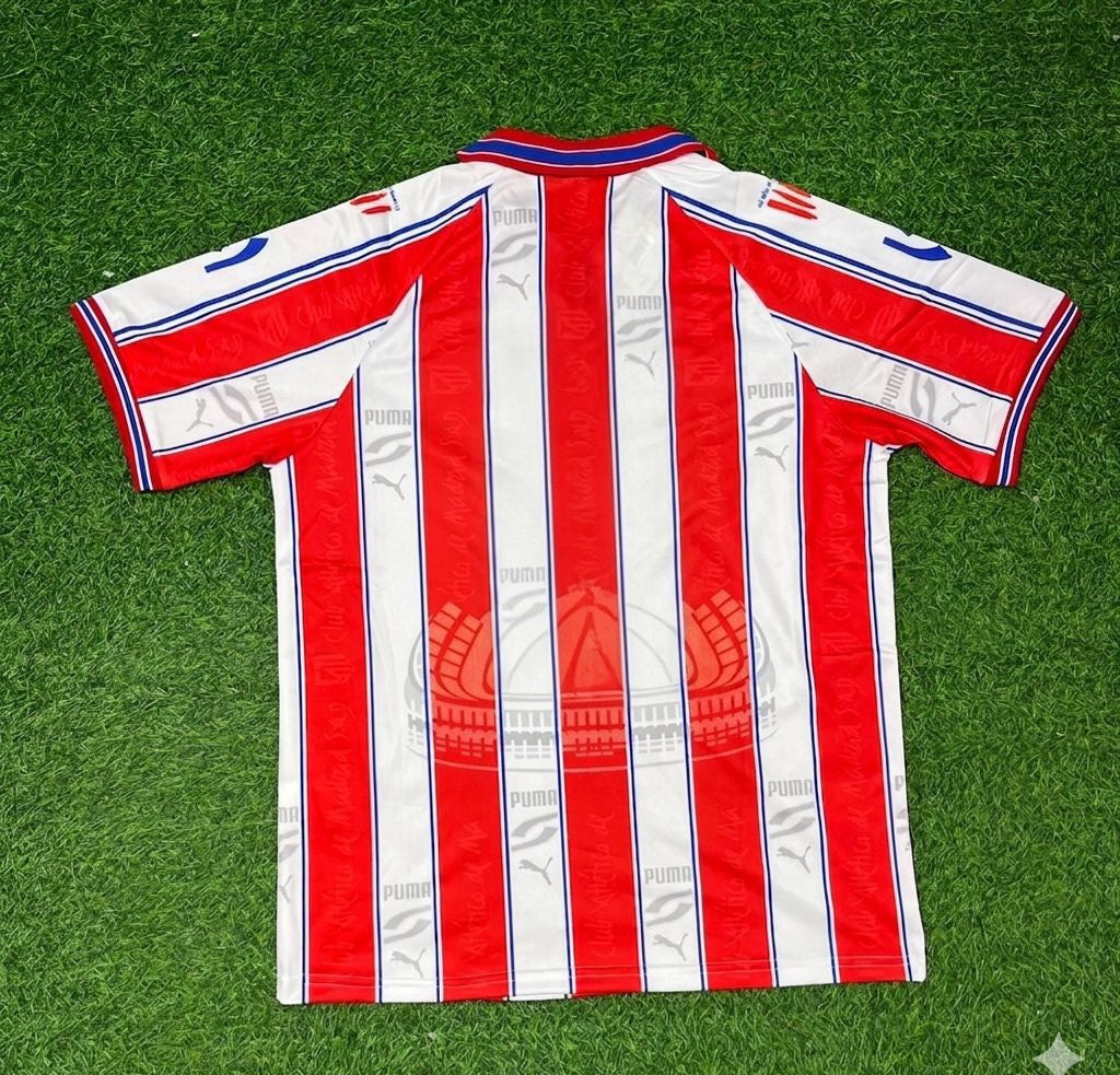 1996/97 Atletico Madrid Retro Football Jersey – Front View