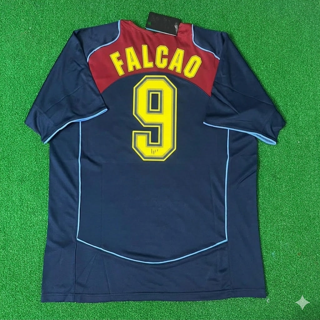 Atletico Madrid SpiderMan Retro Football Jersey – Radamel Falcao #9 – Back View