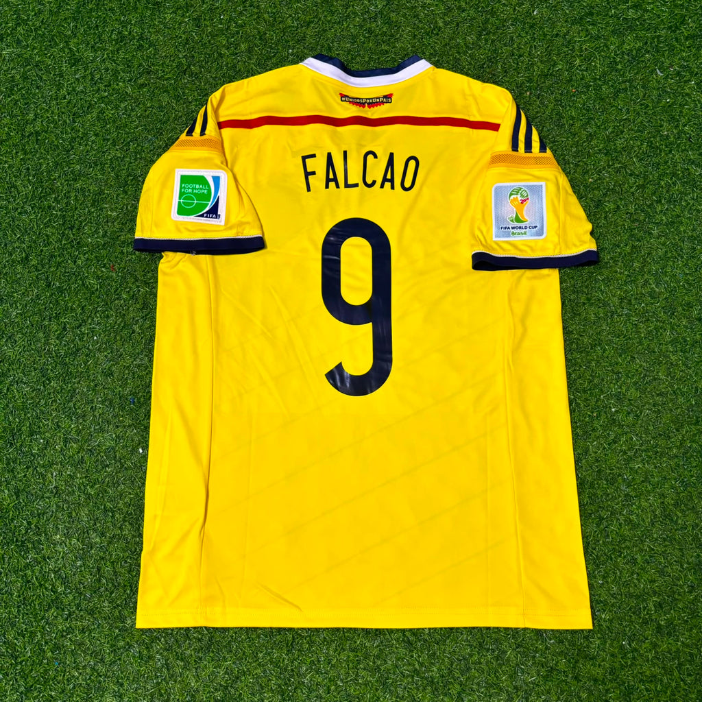 Brazil World Cup Blue Retro Jersey – Radamel Falcao Colombia 2014 – Back View