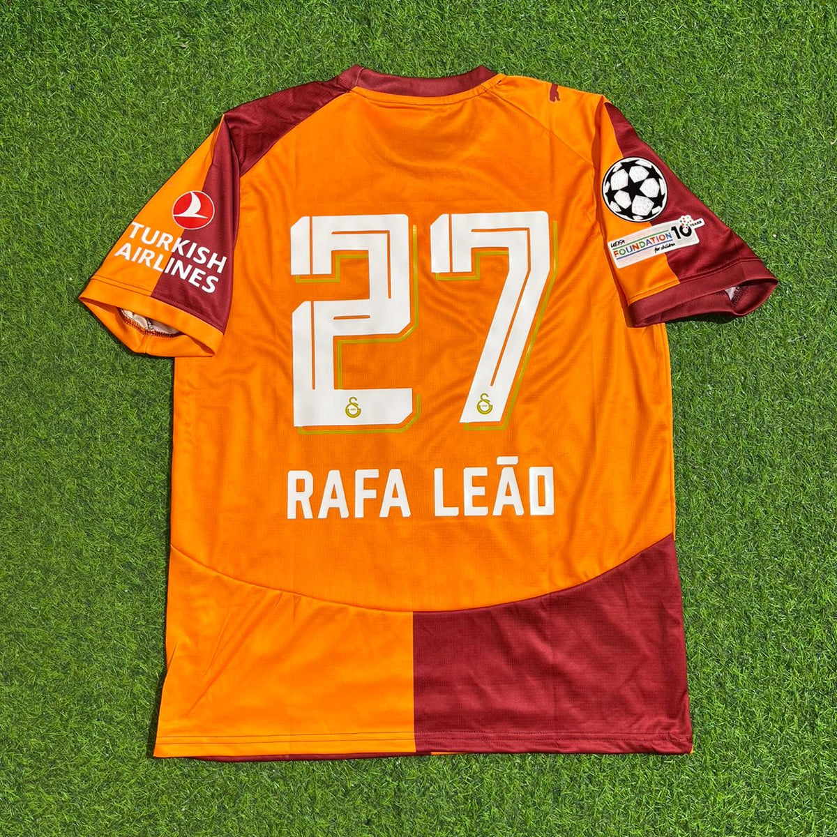 Rafa Leao #27 Galatasaray 2026-2027 Home Champions League Football Jersey – Back View
