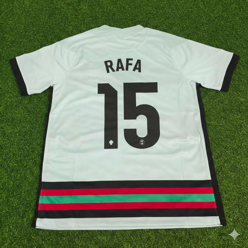 Portugal EURO 2020 Retro Away Football Jersey – Rafa Silva – Back View
