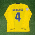 Barcelona 08/09 Season Yellow Away Retro Jersey – Rafael Marquez FC – Back View