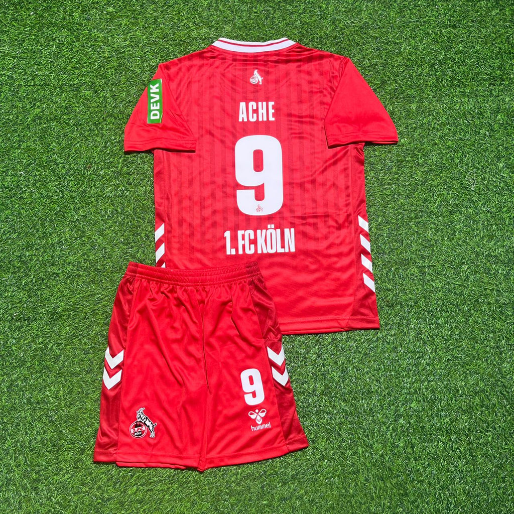 Ragnar Ache #9 1. FC Köln Home 2025-2026 Saison-Jersey – Back View
