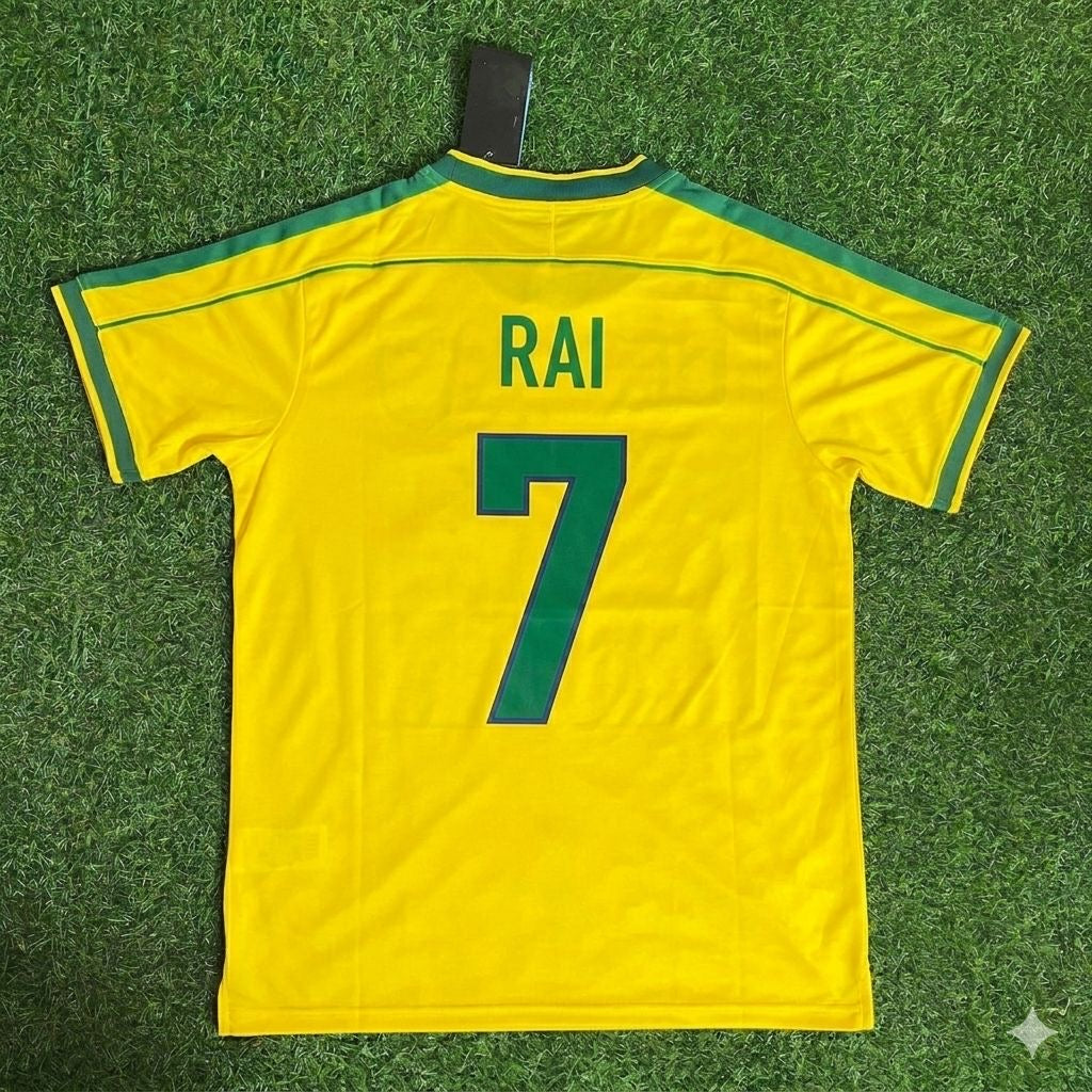 Brazil 1998 World Cup Retro Jersey – Raí #7 – Back View