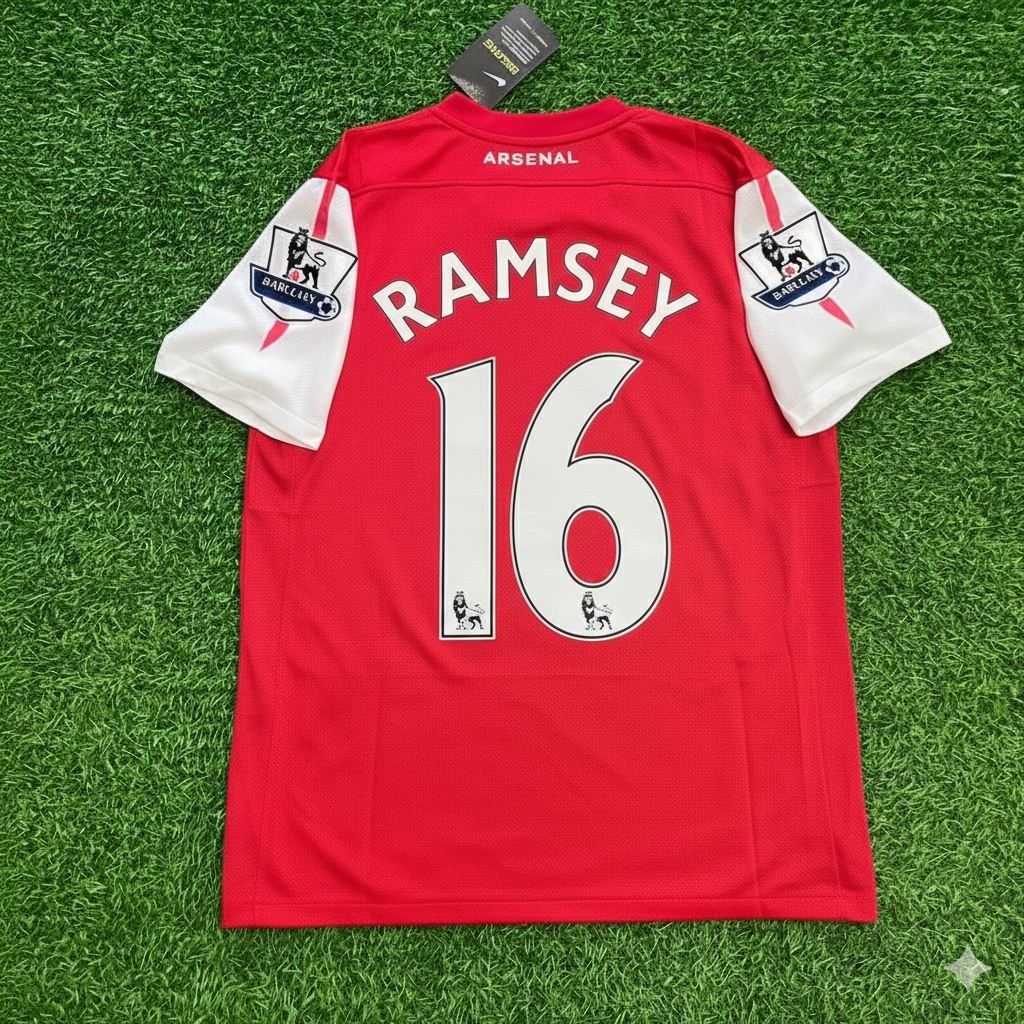 2011/12 Aaron Ramsey Arsenal Retro Football Jersey – Back View