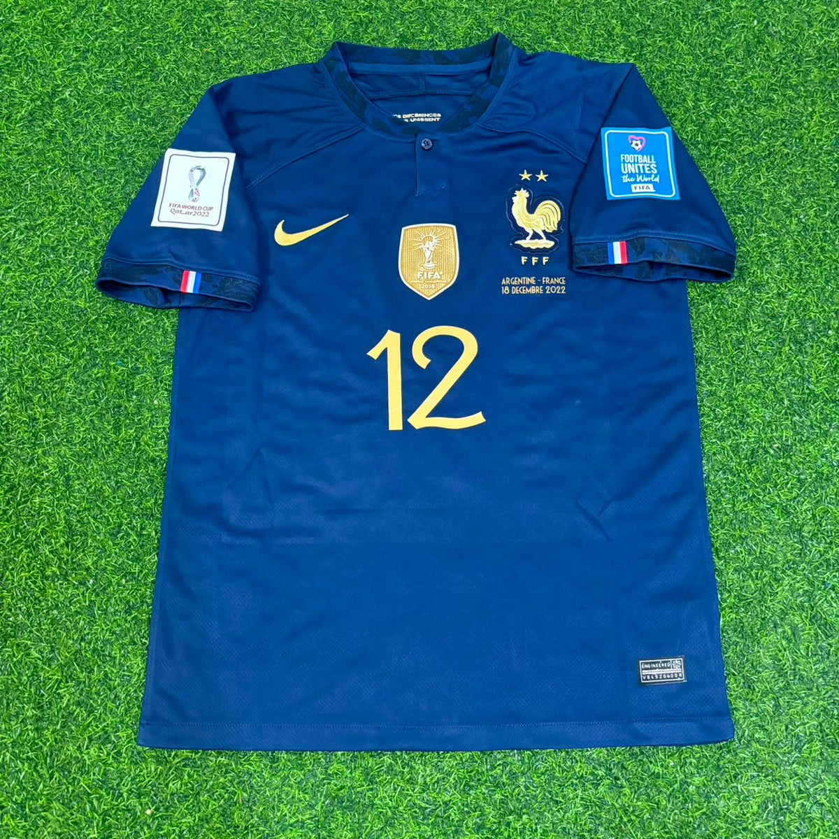 2022 France World Cup Randal Kolo Muani Final Retro Football Jersey – Front View