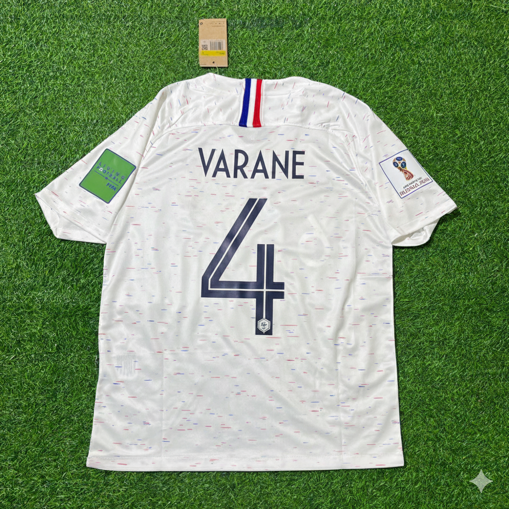 France 2018 World Cup Kit Jersey – Raphaël Varane 4- – Back View
