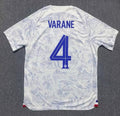 Raphael Varane #4 France 2022 World Cup Away Retro Jersey – Back View