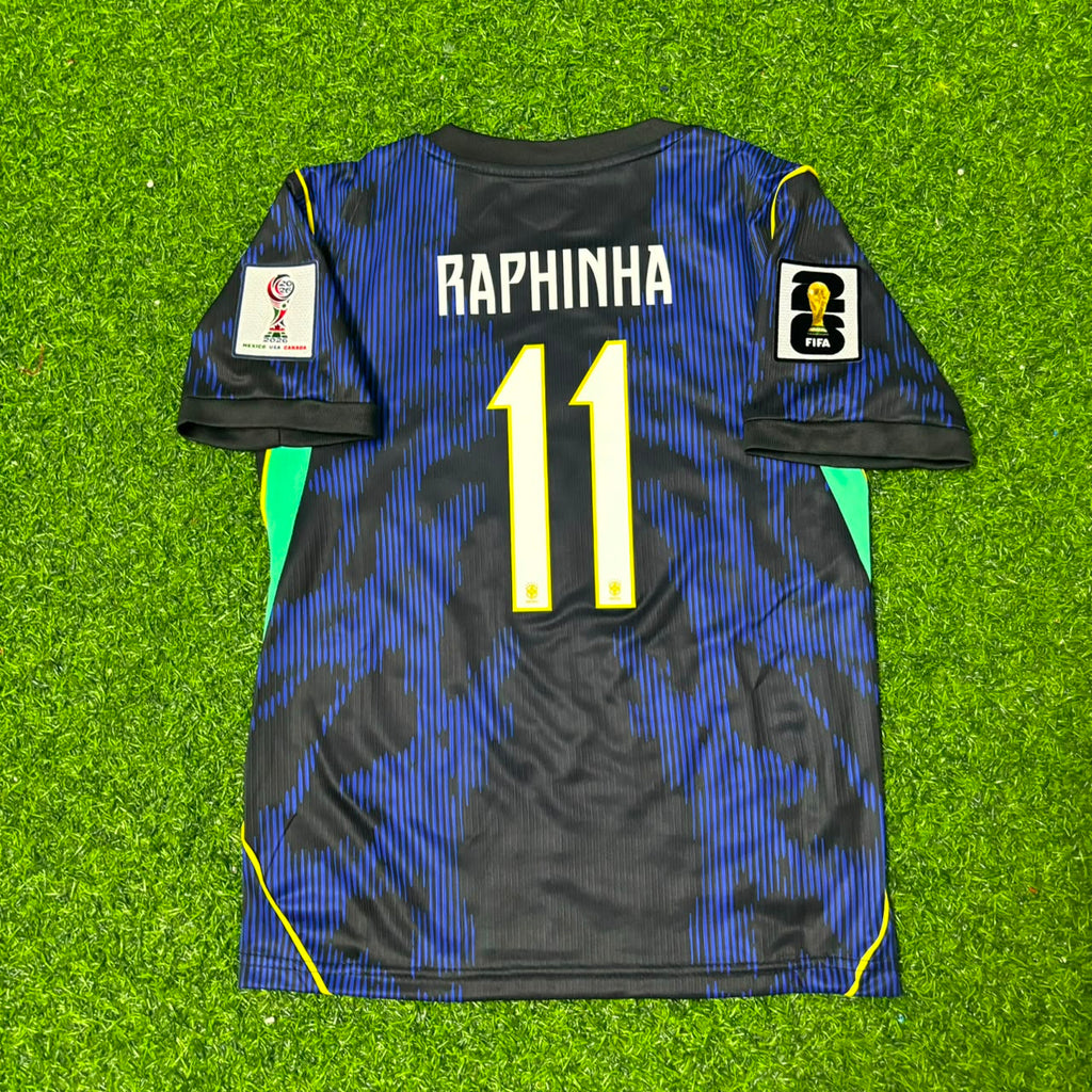 Raphinha #11 Brazil 2026 World Cup Kids New Season Football Jersey – Detailed View