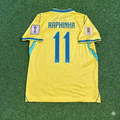 Raphinha #11 Brazil 2026 World Cup Yellow Home Football Jersey – Back View