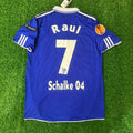 Raul Gonzalez Blanco Schalke 04 2011 2012 Retro Uefa Patch Football Jersey – Back View