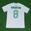 Ireland White Legendary Anniversary Retro Football Jersey – Ray Houghton – Back View