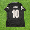 2026 Rayan Cherki 10 Manchester City Black Champions League Patch Football Jersey – Back View