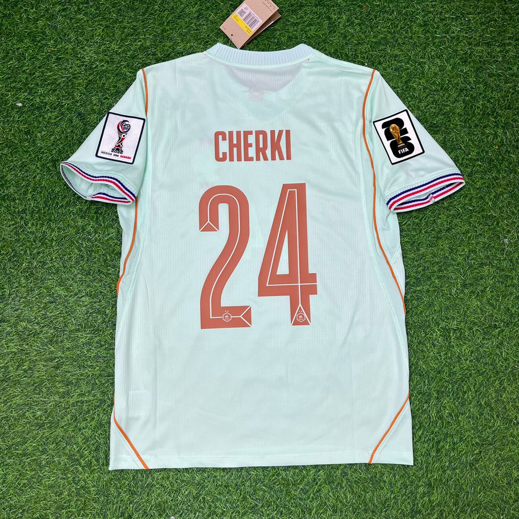 France 2026 World Cup Away Football Jersey – Rayan Cherki – Back View