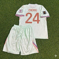 2026 France World Cup Rayan Cherki #24 Kids Away Football Jersey – Back View