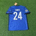 2021 Reece James Chelsea Champions League Final Porto Blue Retro Football Jersey – Back View