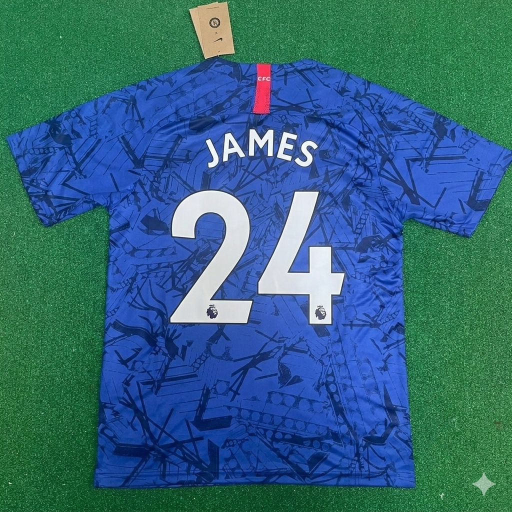 Chelsea 2019 2020 Blue Retro Kit Jersey – Reece James #24 – Back View