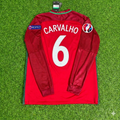 2016 Portugal EURO Ricardo Carvalho 6- Final Long Sleeve Retro Football Jersey – Back View