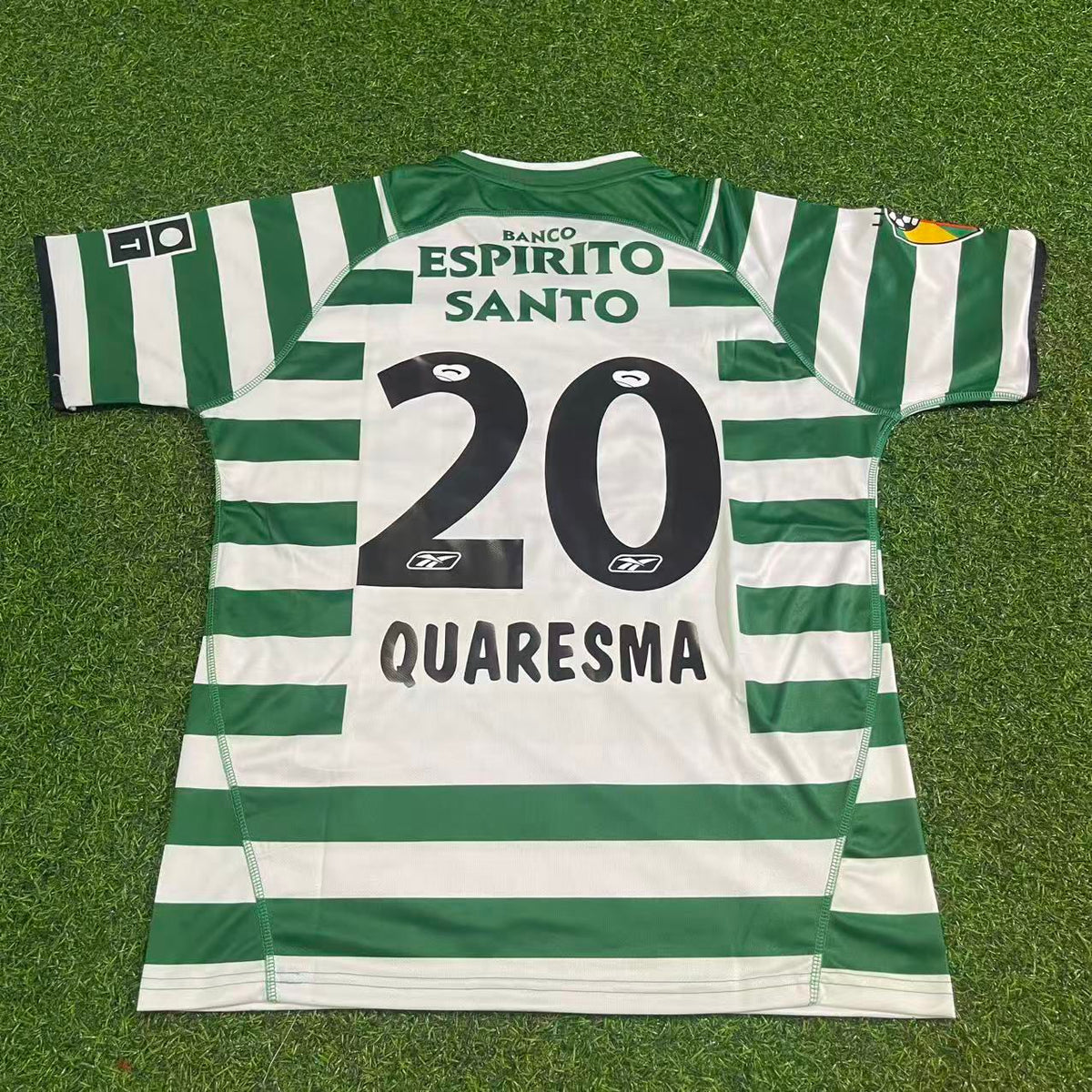 2001 Ricardo Quaresma 20 Sporting CP Lisbon 2003 Retro Football Jersey – Back View