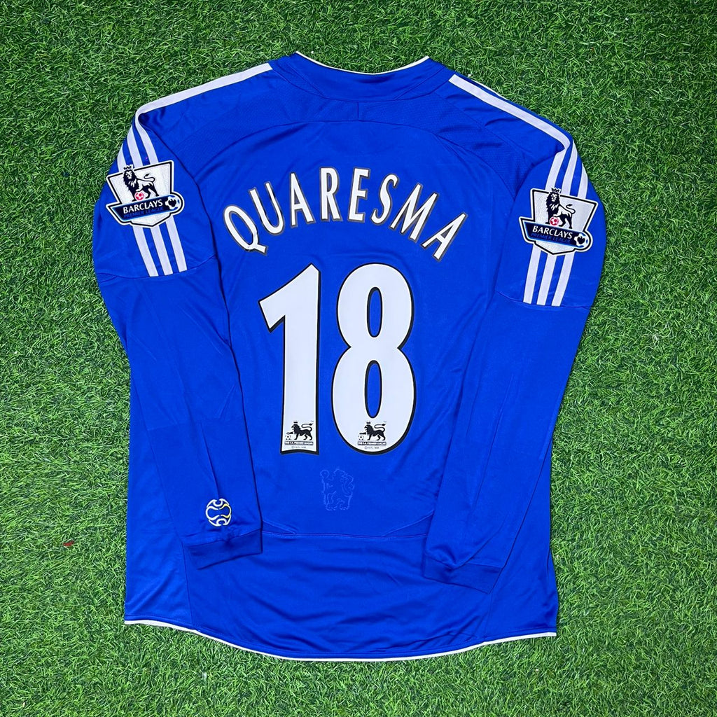 2007/08 Ricardo Quaresma Chelsea Long Sleeve EPL Patch Football Jersey – Back View