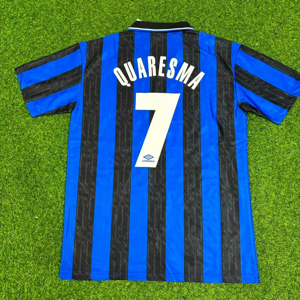 Inter Home Retro Football Jersey – Ricardo Quaresma – Back View