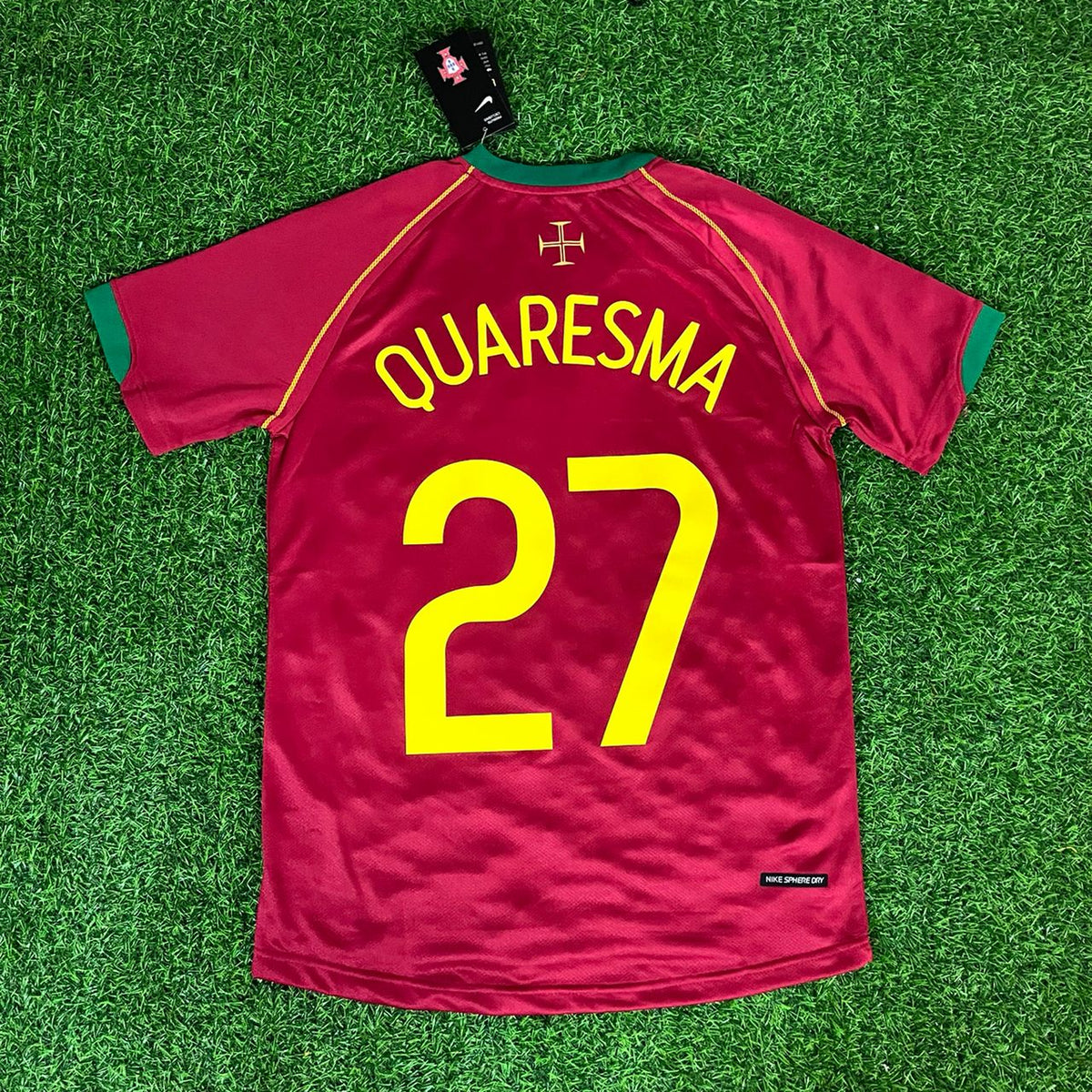Ricardo Quaresma 27 – Portugal 2006 World Cup Retro Kit Jersey – | | – Back View