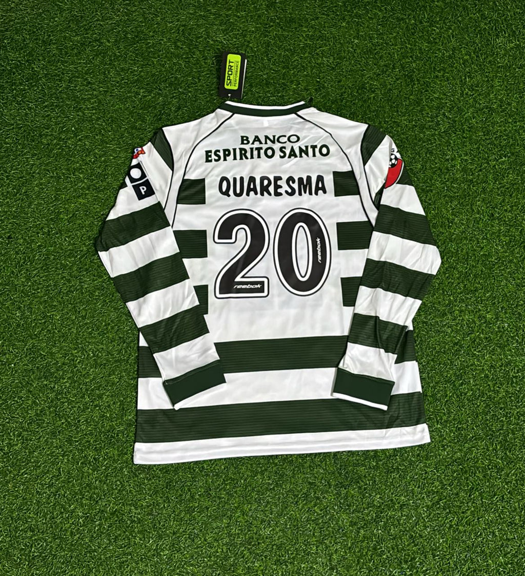 Ricardo Quaresma Sporting Lisbon Retro Football Jersey – Back View