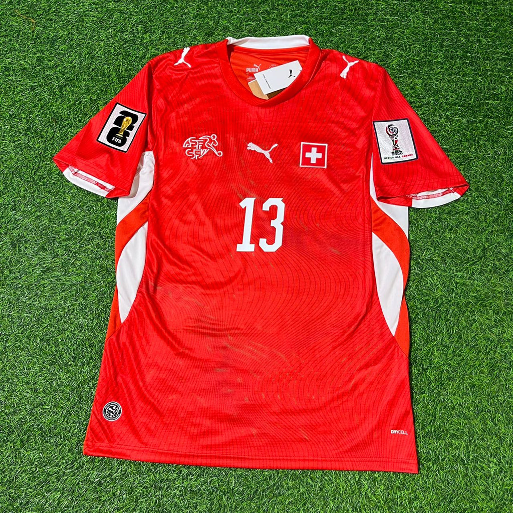 Switzerland 2026 World Cup Kit Jersey – Ricardo Rodriguez 13- – Front View