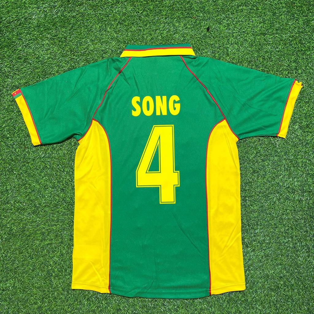 Rigobert Song Cameroon 1998 World Cup Retro Football Jersey – Back View