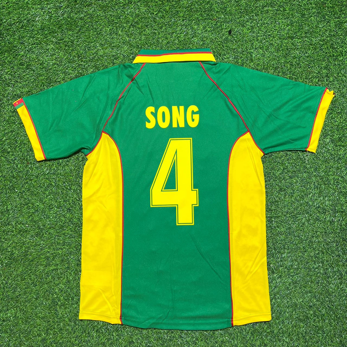 Rigobert Song Cameroon 1998 World Cup Retro Football Jersey – Back View