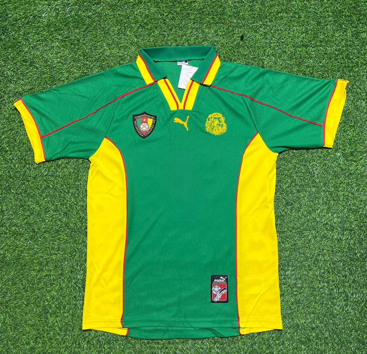 Jean Makoun Cameroon Retro Football Jersey – Front View