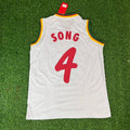 Rigobert Song 4 – Cameroon 2002 World Cup Sleeveless White Kit Jersey – | | – Back View