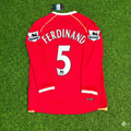 2006/07 Rio Ferdinand Manchester United Red Long Sleeve Football Jersey – Back View