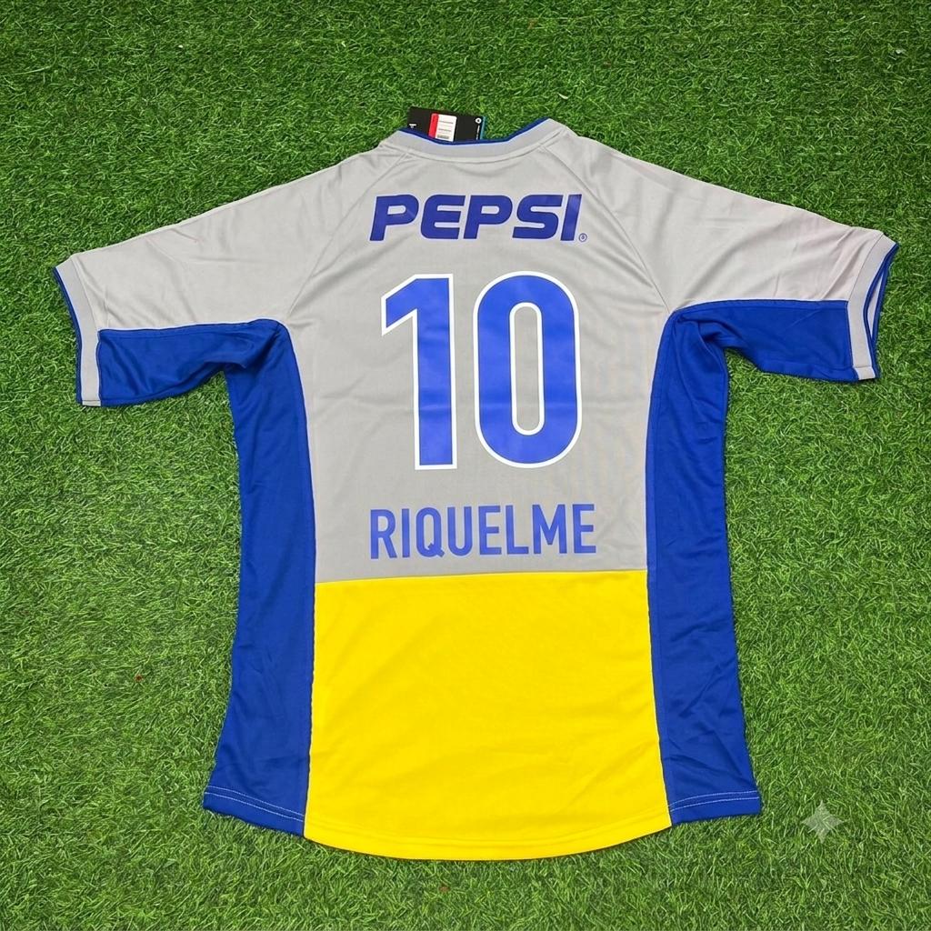 2002 Juan Roman Riquelme Boca Juniors Away Retro Football Jersey – Back View