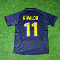 Rivaldo Barcelona Retro Season Retro Football Jersey – Back View