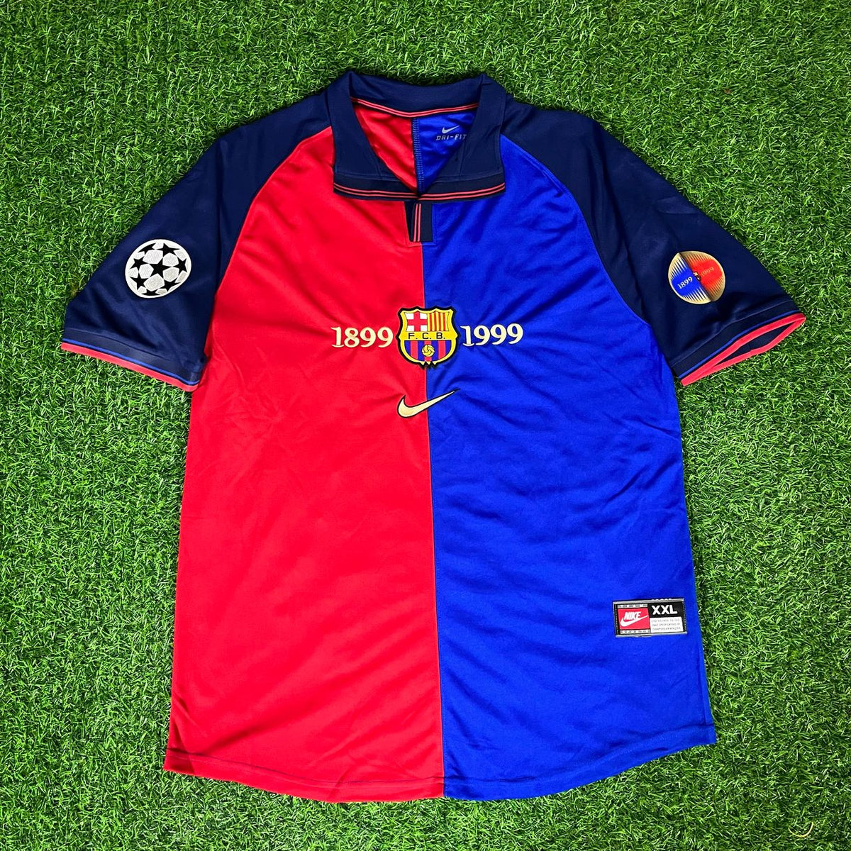 Frank de Boer – Barcelona 1998/99 Retro Kit Jersey – | | – Front View