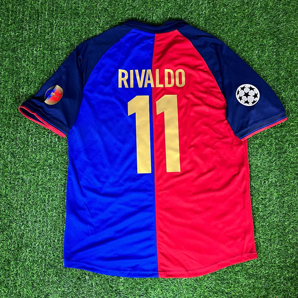 Rivaldo – Barcelona 1998/99 Retro Kit Jersey – | | – Back View