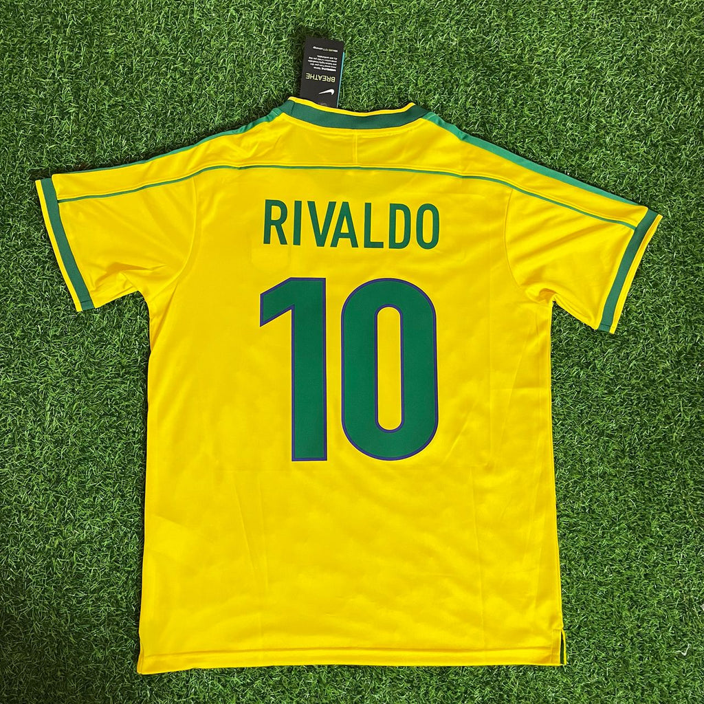 Rivaldo Brazil 1998 World Cup Retro Jersey – Back View