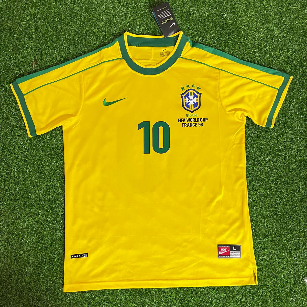 Rivaldo Brazil 1998 World Cup Retro Jersey – Front View