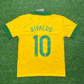 Brazil Retro Football Jersey – Rivaldo – Back View