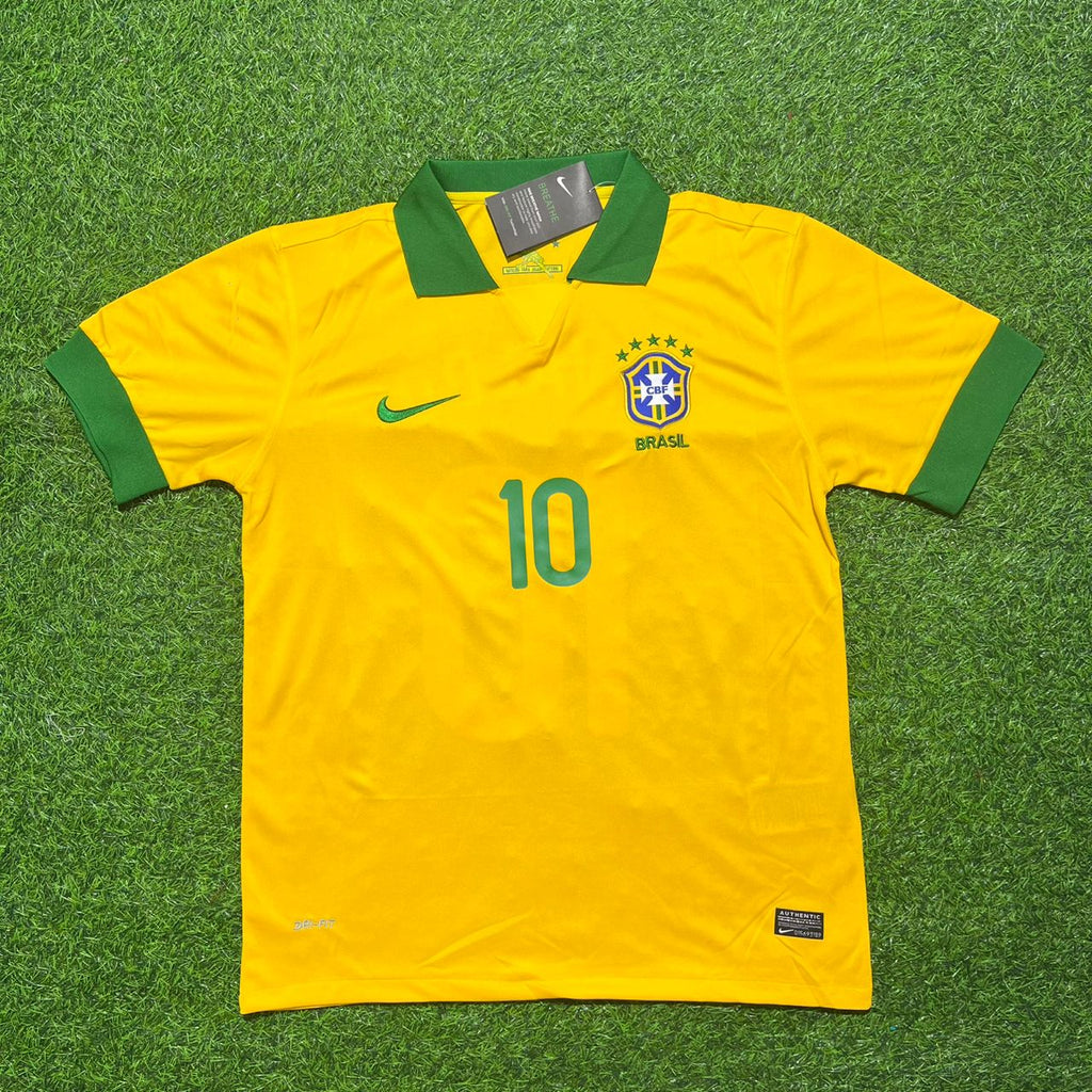 Brazil Retro Football Jersey – Rivaldo – Front View