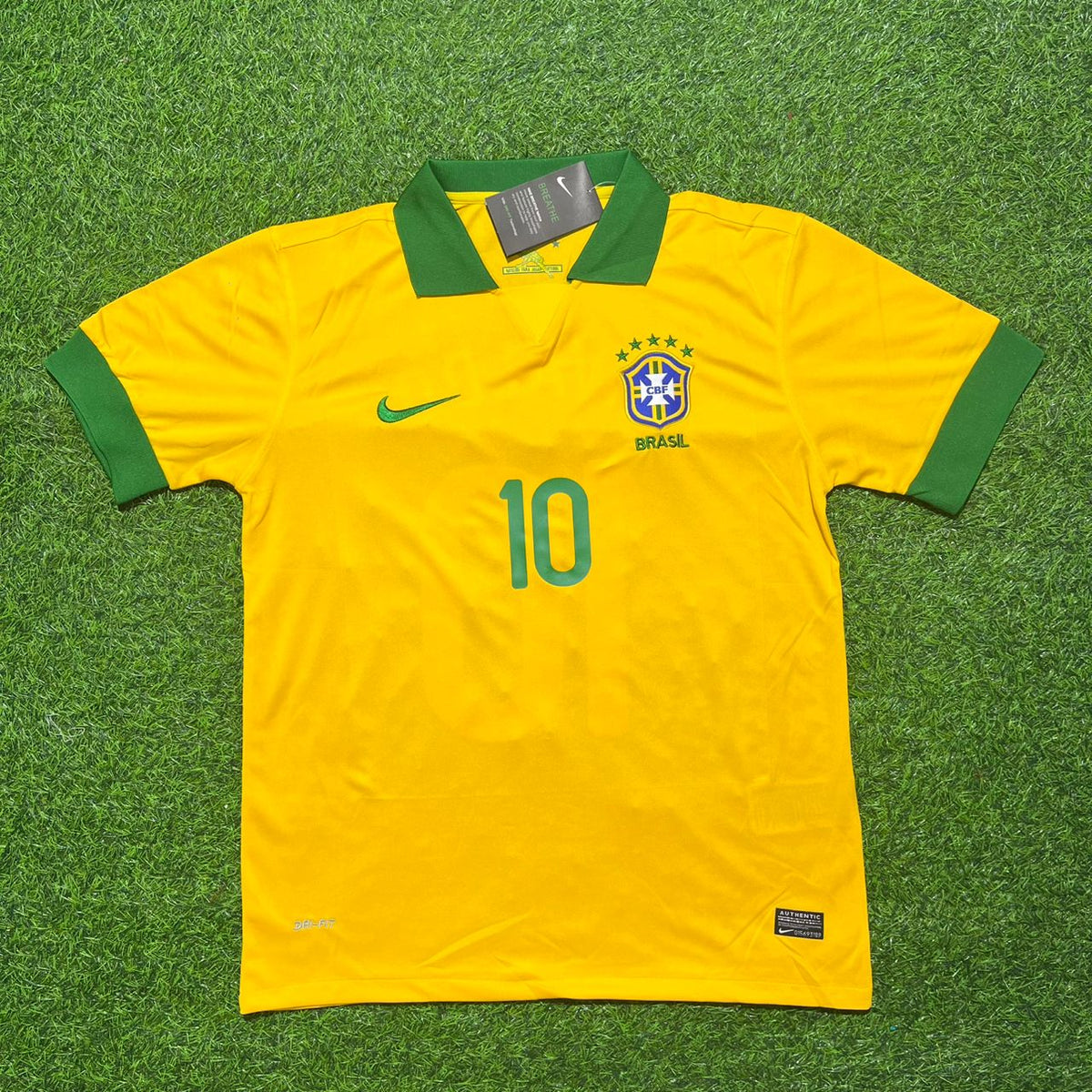 Brazil Retro Football Jersey – Rivaldo – Front View