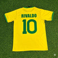 Rivaldo Brazil Retro Home Football Jersey – Back View