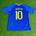 Brazil 2010 World Cup Retro Blue Jersey – Rivaldo – Back View