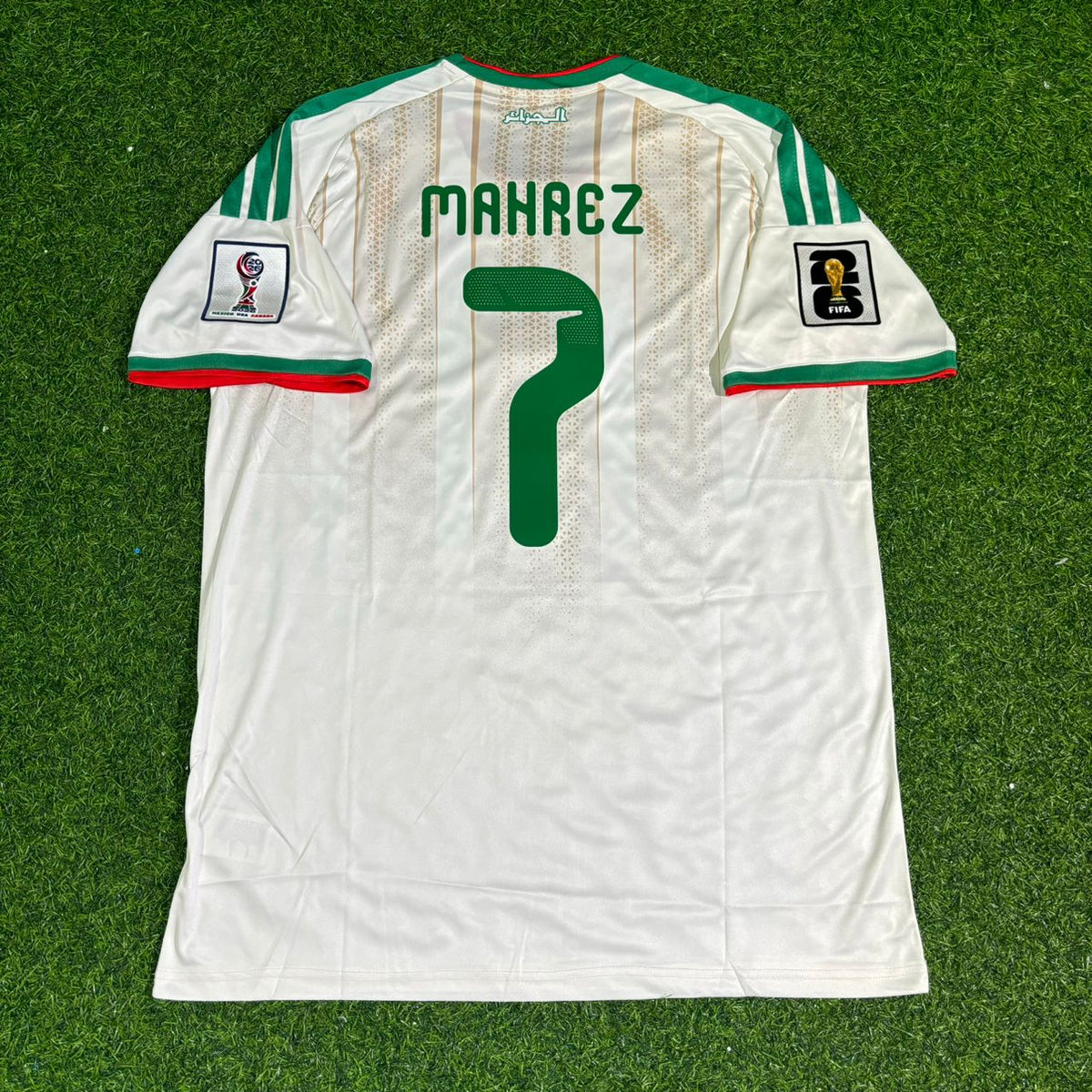 Riyad Mahrez Algeria 2026 World Cup White Football Jersey – Back View