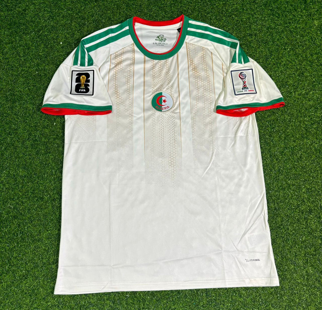 Fares Chaibi Algeria 2026 World Cup White Football Jersey – Front View