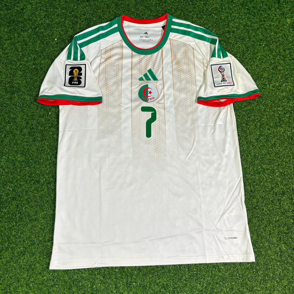 Riyad Mahrez Algeria 2026 World Cup White Football Jersey – Front View