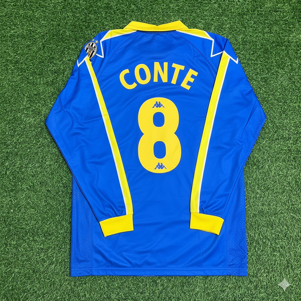 Antonio Conte Juventus 1997–1998 Long Sleeve Retro Football Jersey – Back View