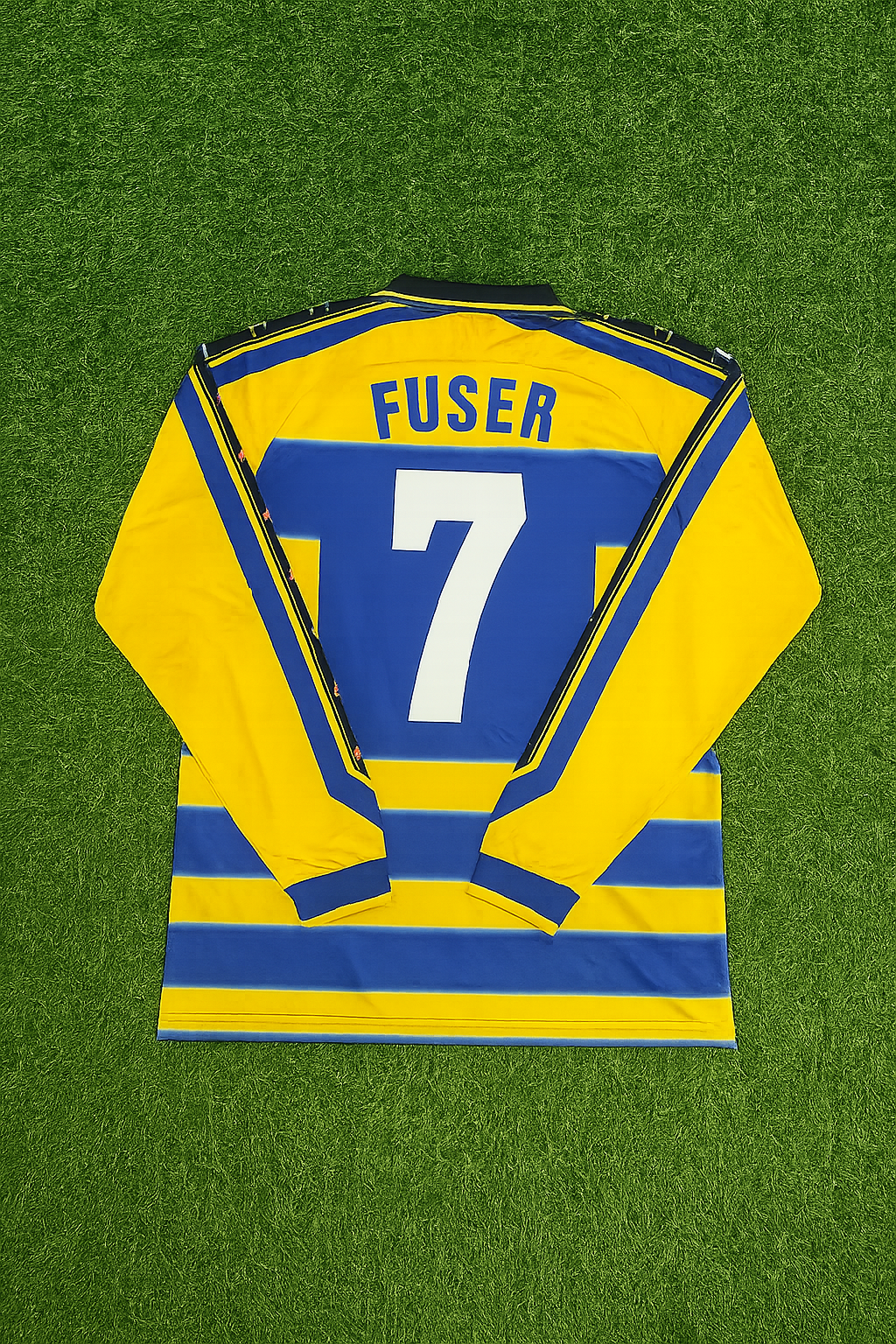 1999/00 Diego Fuser Parma Retro Long Sleeve Football Jersey Collection – Back View